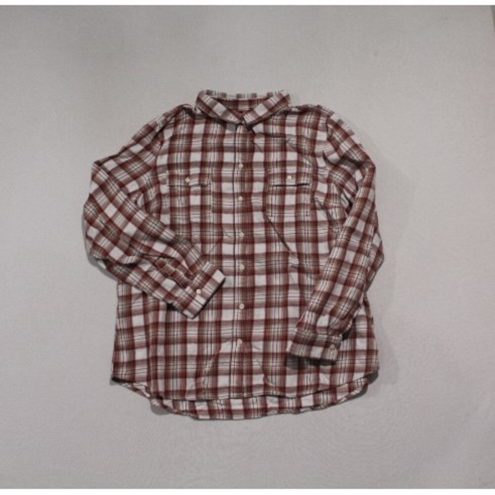 Old Navy Brown Plaid Men Casual Button Down Size XL